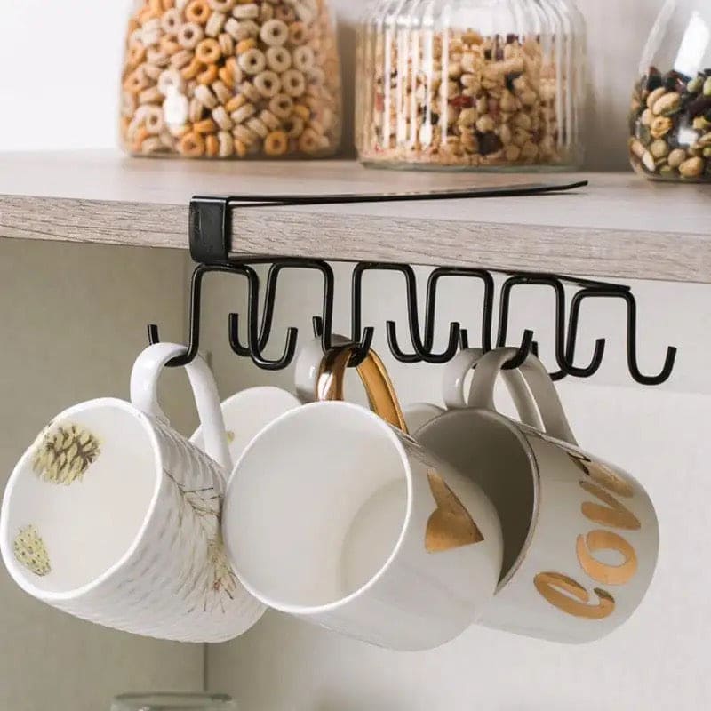 Clever Metal Hook Rack, Multi Hooks Mug Hook Rack Space Saving Quality Cabinet Hook Multifunctional Storage Holder Hanging Cup Holder Kitchen Organizer, Multifunctional Stuck Board Organizer, Under Cabinet Closet Hook Rack Clever Metal Hook Rack, Multi Hooks Mug Hook Rack Space Saving Quality Cabinet Hook Multifunctional Storage Holder Hanging Cup Holder Kitchen Organizer, Multifunctional Stuck Board Organizer, Under Cabinet Closet Hook Rack